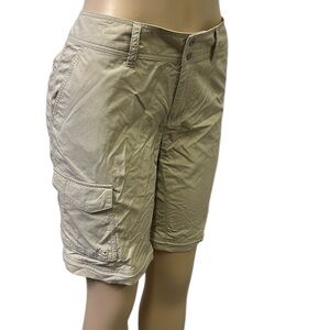 Columbia Performance Khaki Fishing Cargo Shorts Omni Shade Sun Protection Sz 10